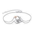 wholesale 925 Sterling Silver Sporty Love Knot Bracelet for Women-0-0