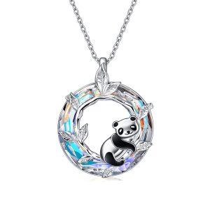 Sterling Silver Panda Necklace-0