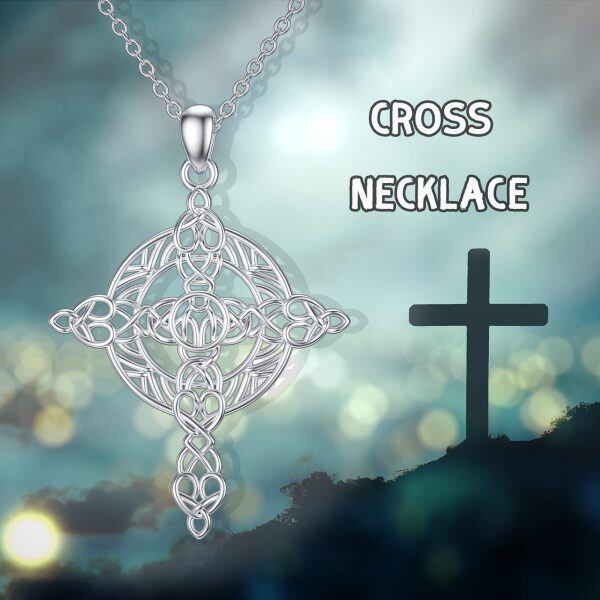 Sterling Silver Cross Necklace-4