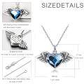 wholesale Sterling Silver Crystal Heart Urn Necklace for Ashes Memorial Keepsake Pendant-0-3