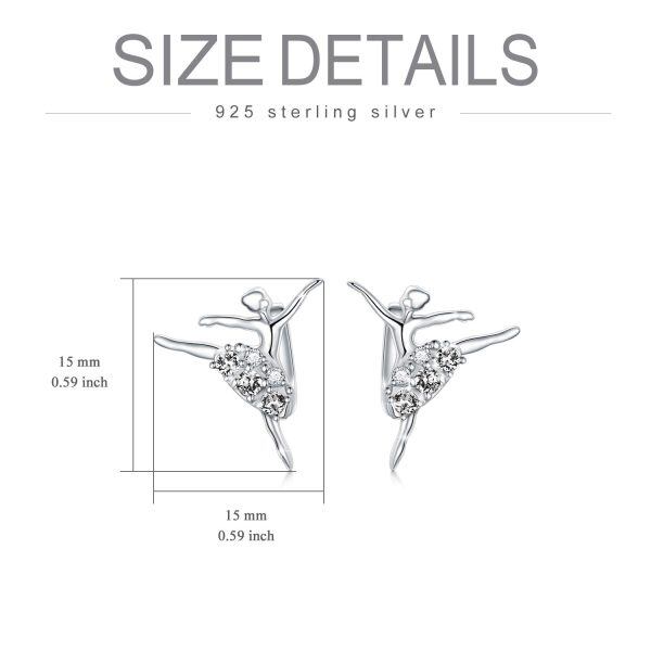 Sterling Silver Ballerina Earrings-3