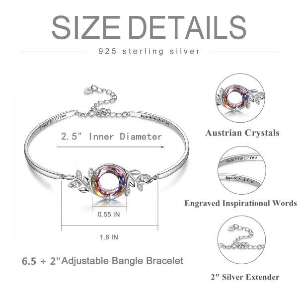 Sterling Silver Leaf Bracelet-1