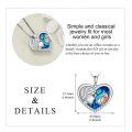 wholesale 925 Sterling Silver Heart-Shaped Girl and Cat Crystal Pendant Necklace for Women-0-4