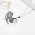 wholesale 925 Sterling Silver Lotus Flower Dreamcatcher Photo Locket Pendant Necklace for Women-0-3