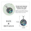 wholesale 925 Sterling Silver Abalone Shell Tree of Life Moon Phase Pendant Necklace for Women-0-4