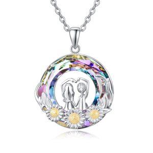 Sterling Silver Sister Necklace-0