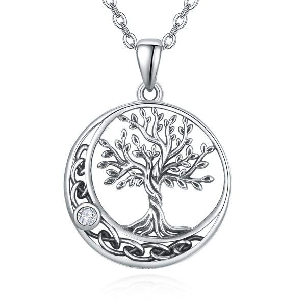 Sterling Silver Tree Of Life Necklace-0