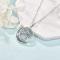 wholesale 925 Sterling Silver Celtic Knot Tree of Life Pendant Necklace with Cubic Zirconia for Women-0-3
