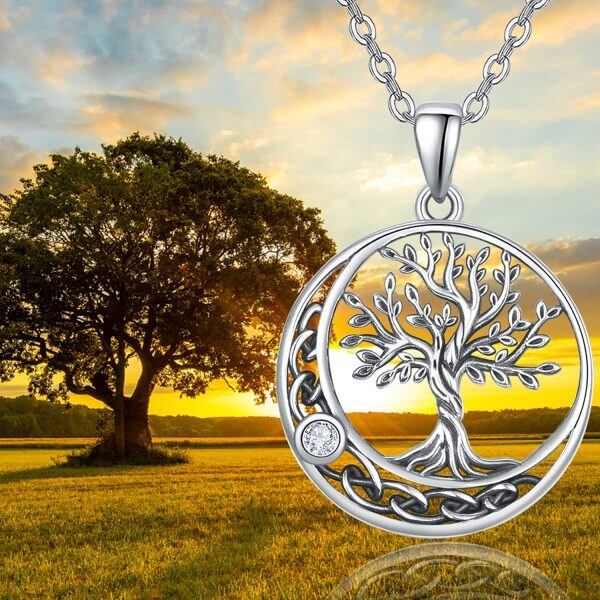 Sterling Silver Tree Of Life Necklace-5