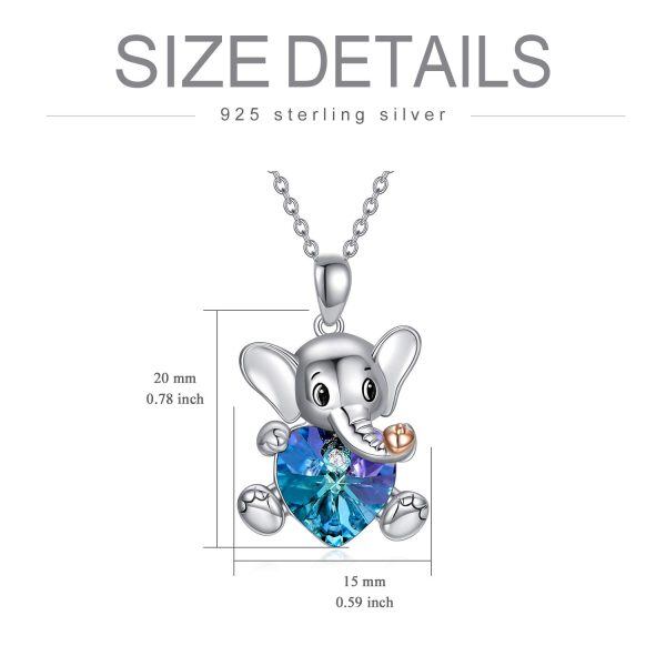 Sterling Silver Elephant Necklace-3