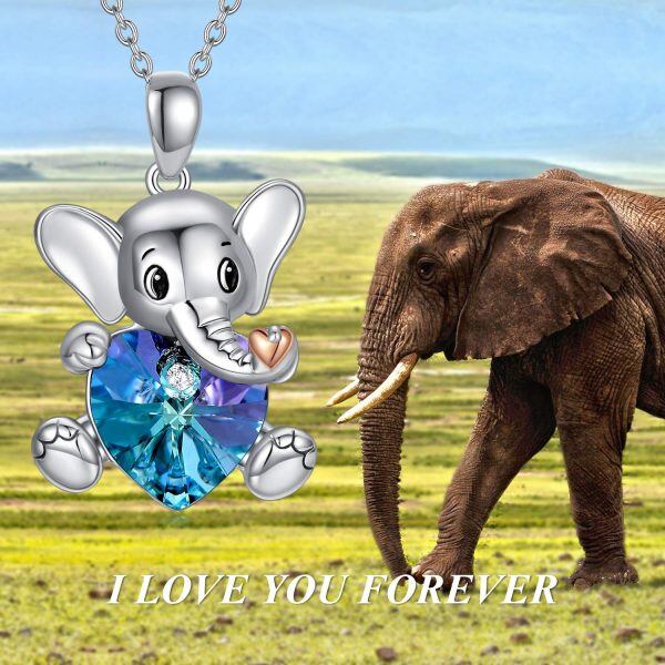 Sterling Silver Elephant Necklace-5