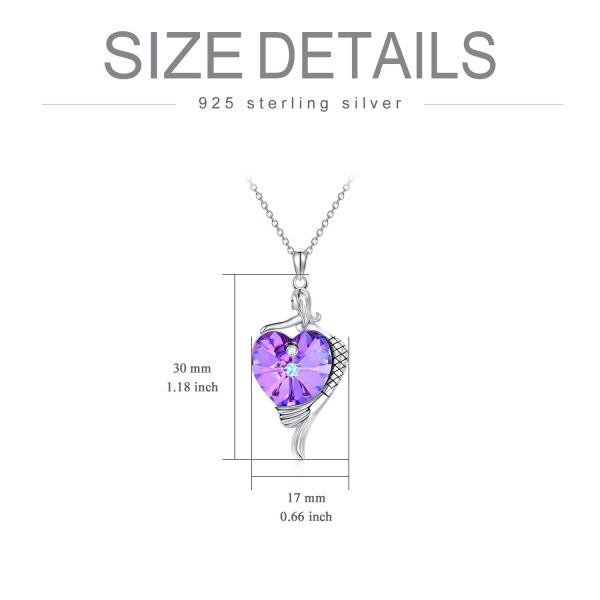 Sterling Silver Mermaid Heart Necklace-5