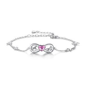 Sterling Silver Horse Infinity Bracelet-0