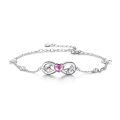 wholesale Sterling Silver Stone Horse Infinity Love Bracelet Jewelry Gift for Women-0-0