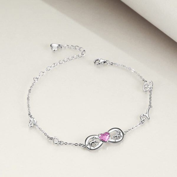 Sterling Silver Horse Infinity Bracelet-1