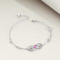 wholesale Sterling Silver Stone Horse Infinity Love Bracelet Jewelry Gift for Women-0-1