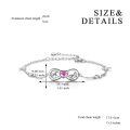 wholesale Sterling Silver Stone Horse Infinity Love Bracelet Jewelry Gift for Women-0-3