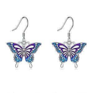 Sterling Silver Butterfly Earrings-0