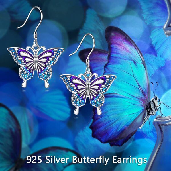 Sterling Silver Butterfly Earrings-5