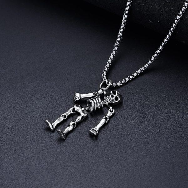 Sterling Silver Skull Necklace-4