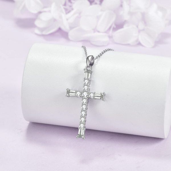 Sterling Silver Cross Necklace-1