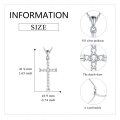 wholesale 925 Sterling Silver CZ Cross Pendant Necklace for Women-0-3