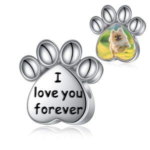 Sterling Silver Dog Paw Bead Charms-0