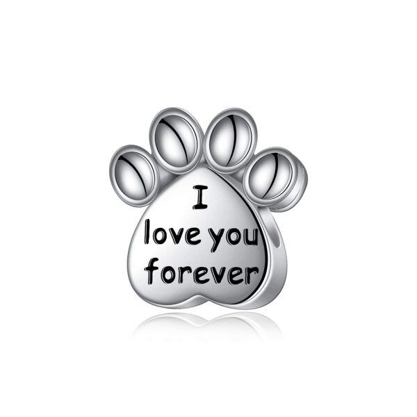 Sterling Silver Dog Paw Bead Charms-1