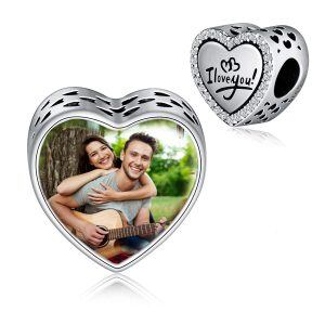 Sterling Silver Heart Bead Charms-0