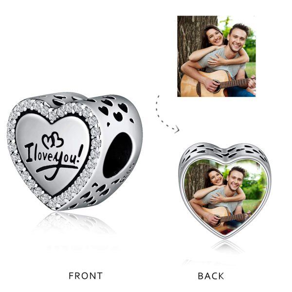 Sterling Silver Heart Bead Charms-2