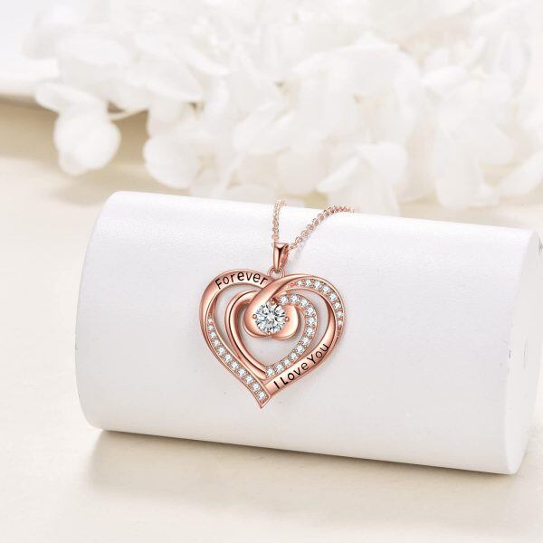 Sterling Silver Heart Necklace-1