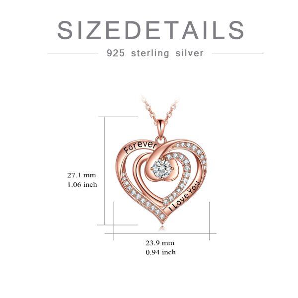 Sterling Silver Heart Necklace-4