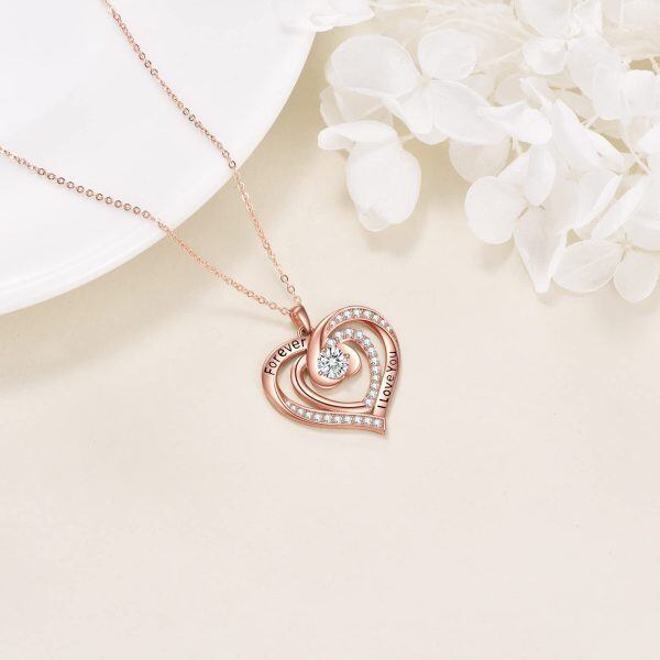 Sterling Silver Heart Necklace-5