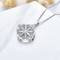 wholesale 925 Sterling Silver Compass Pendant with Sunflower and Quote You can always find your way home - Memorial Keepsake Jewelry-0-2