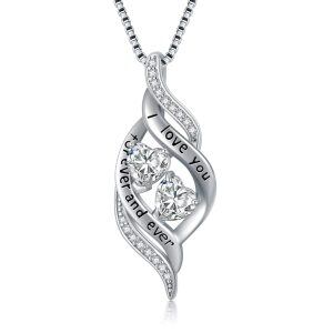 Sterling Silver Heart Necklace-0