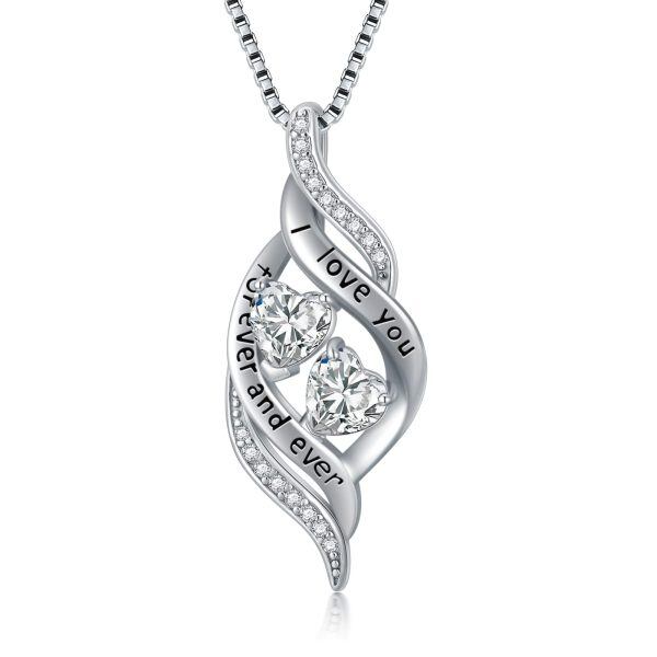 Sterling Silver Heart Necklace-0