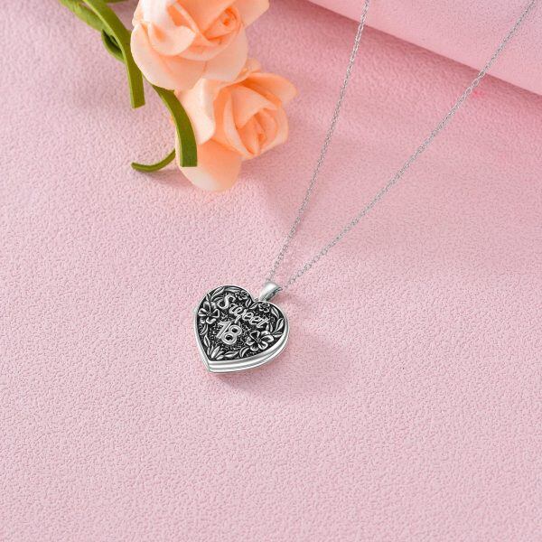 Sterling Silver Heart Necklace-5