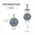 wholesale 925 Sterling Silver Round Celtic Knot Abalone Shell Pendant Necklace for Women-0-1