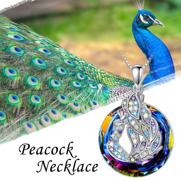 Sterling Silver Peacock Necklace-4