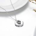 wholesale 925 Sterling Silver Crescent Moon Projection I Love You Necklace Gift for Wife/Mom/Adults-0-3