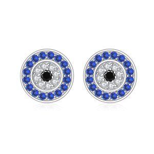 Sterling Silver Evil Eye Earrings-0