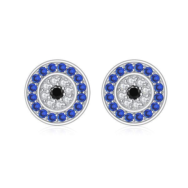 Sterling Silver Evil Eye Earrings-0