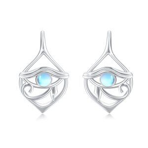 Sterling Silver Eye Of Horus Earrings-0