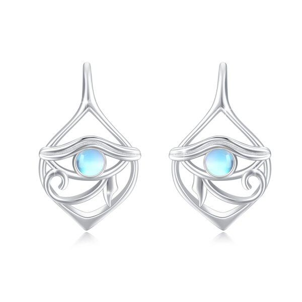 Sterling Silver Eye Of Horus Earrings-0