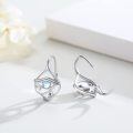 wholesale 925 Sterling Silver Moonstone Eye of Horus Huggie Earrings for Women-0-1