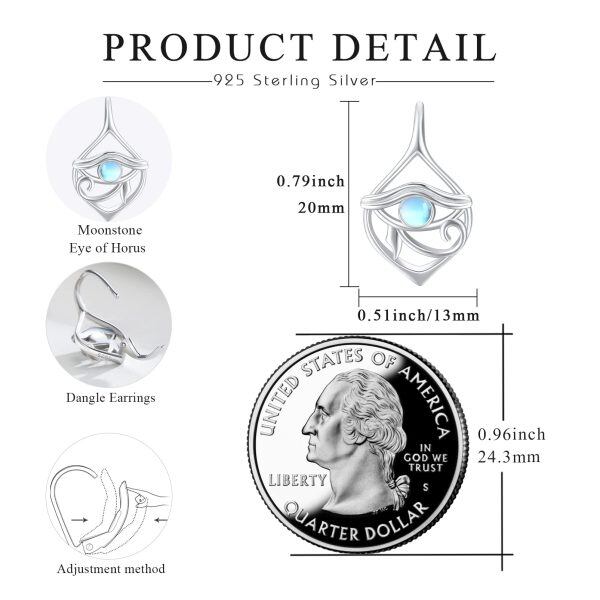 Sterling Silver Eye Of Horus Earrings-2