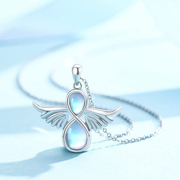 Sterling Silver Angel Wings Necklace-1