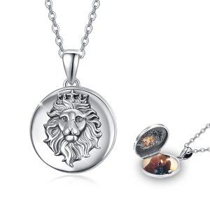 Sterling Silver Lion Necklace-0