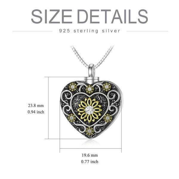 Sterling Silver Sunflower Necklace-2