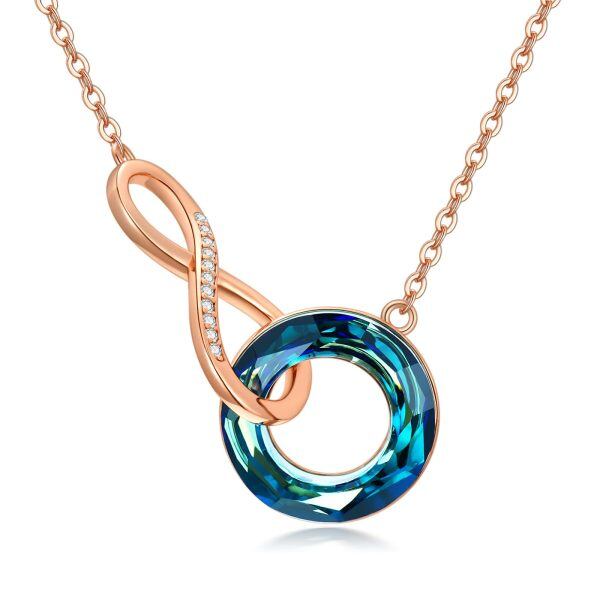 Sterling Silver Infinity Necklace-0